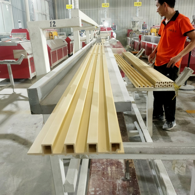 Virais kind PVC WPC Wall Panel Wooden Grain Fluted Panel for Decoration WPC Cladding