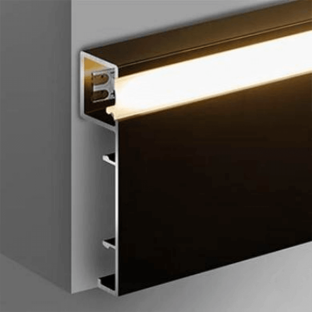 Leading Manufacturers Custom Modern Flooring Baseboard Lighting Profile Aluminum Skirting Board with LED Light