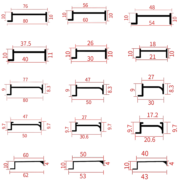 Embedded Series Aluminum Skirting Board Flooring Accessories