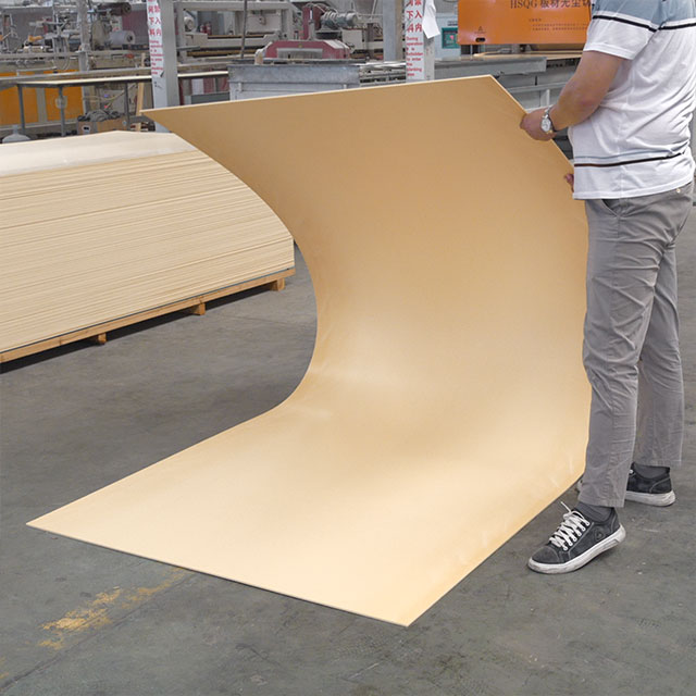 WPC PVC Interior Decoration Materials High Quality 5mm Flexible Yellow Wall Panel Wall Cladding