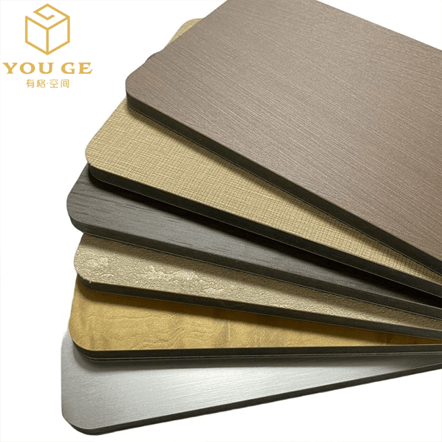 PVC Foam Board Interior Decorative Fireproof TV Wall Panels Board Cladding Wood Veneer Laminated Wall Panel