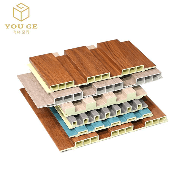 Virais kind PVC WPC Wall Panel Wooden Grain Fluted Panel for Decoration WPC Cladding