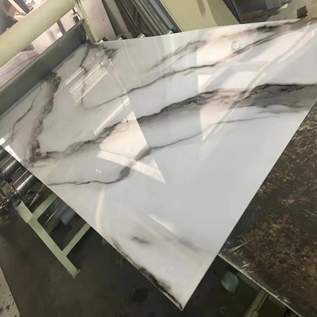 Stone Grain UV Board Imitation Marble Wall Panel Water resistance And Fire Resistant Flame Retardant Stone Plastic UV Board TV Background Decorative Board