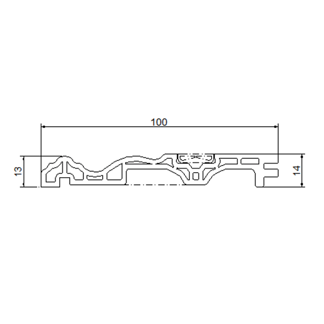 DG-10014G WPC Environmental Protection Waterproof PVC Laminated Skirting Board