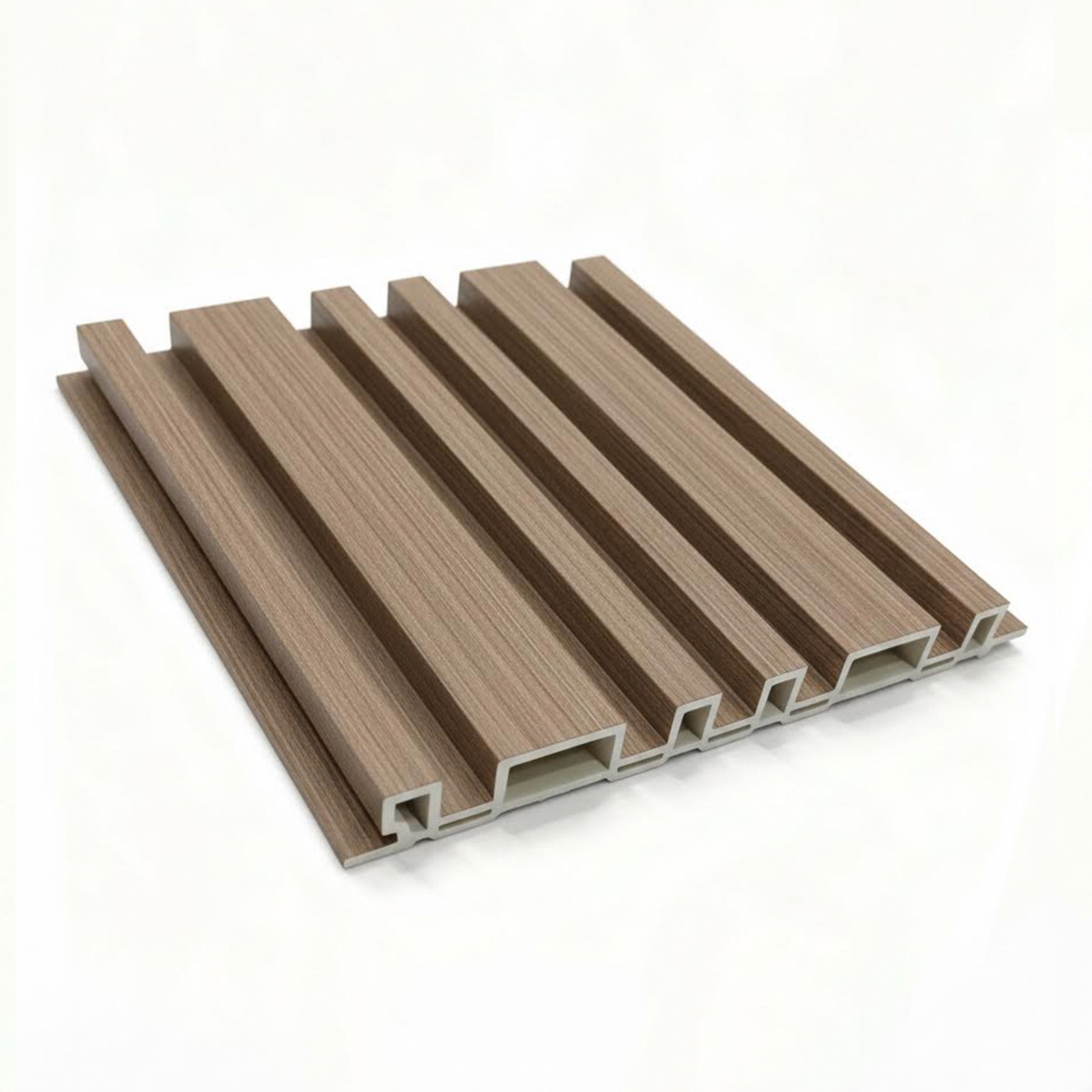 Wood Slat Panels for Wall WPC Modern Simple Wall Covering Waterproof Villa Use Slat Wall Panels