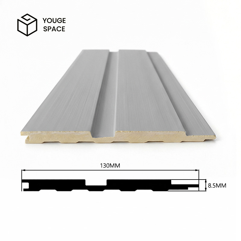 Wood Slat Panels for Wall WPC Modern Simple Wall Covering Waterproof Villa Use Slat Wall Panels