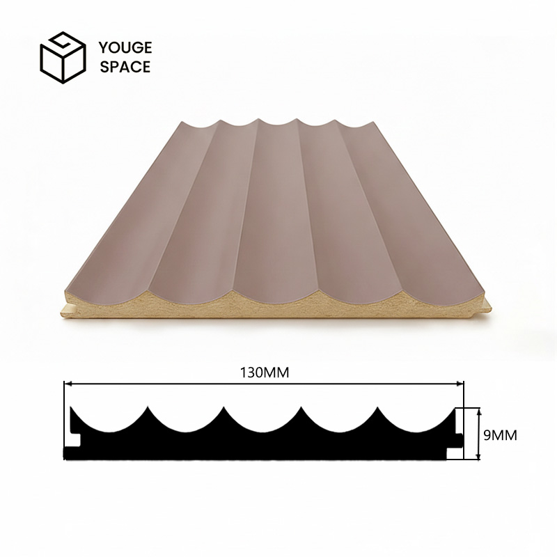 Wood Slat Panels for Wall WPC Modern Simple Wall Covering Waterproof Villa Use Slat Wall Panels