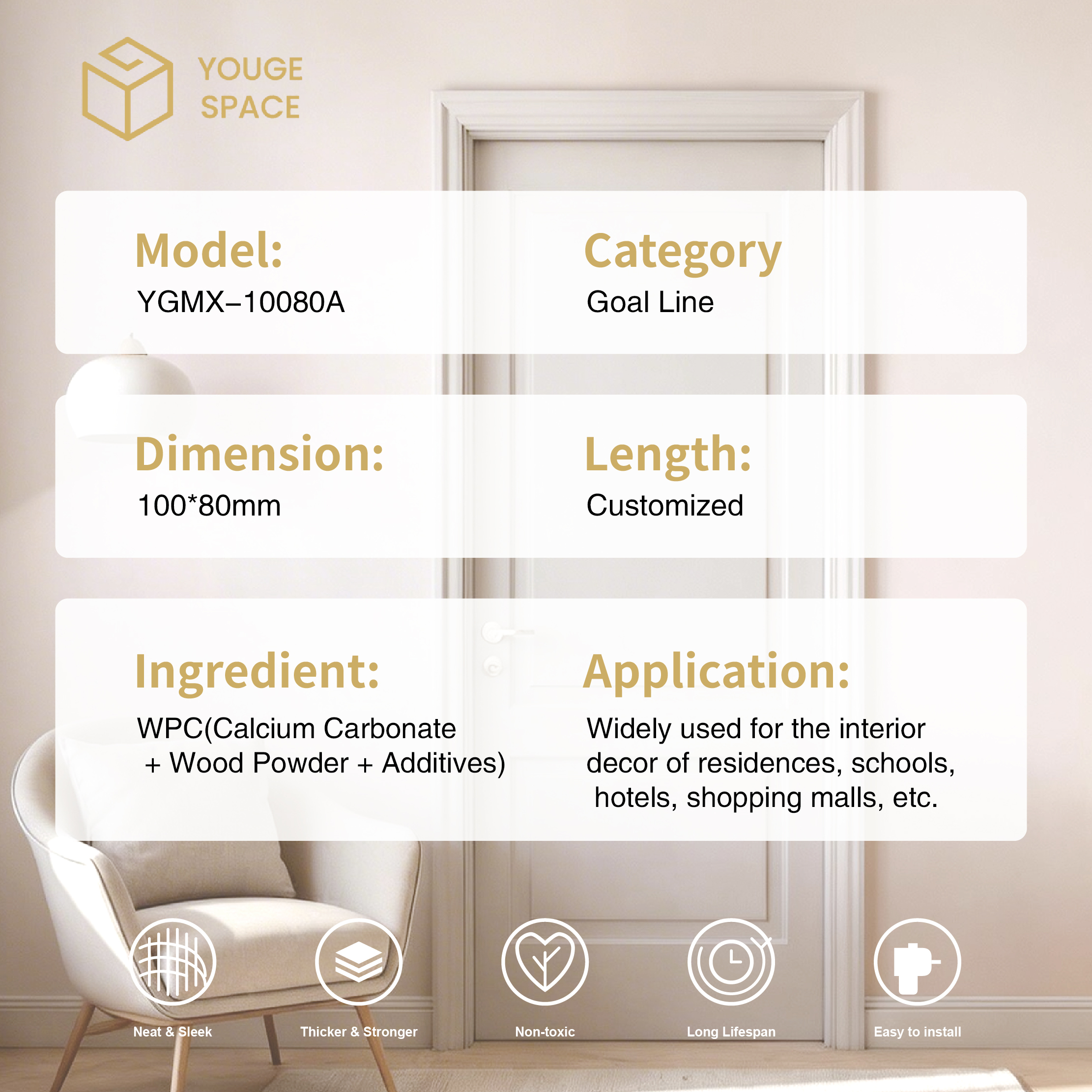 Reliable Door Trim Stable Performance Long Using Time