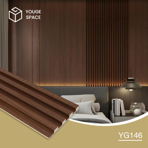 Wood Slat Panels for Wall WPC Modern Simple Wall Covering Waterproof Villa Use Slat Wall Panels