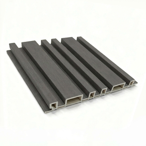 Wood Slat Panels for Wall WPC Modern Simple Wall Covering Waterproof Villa Use Slat Wall Panels