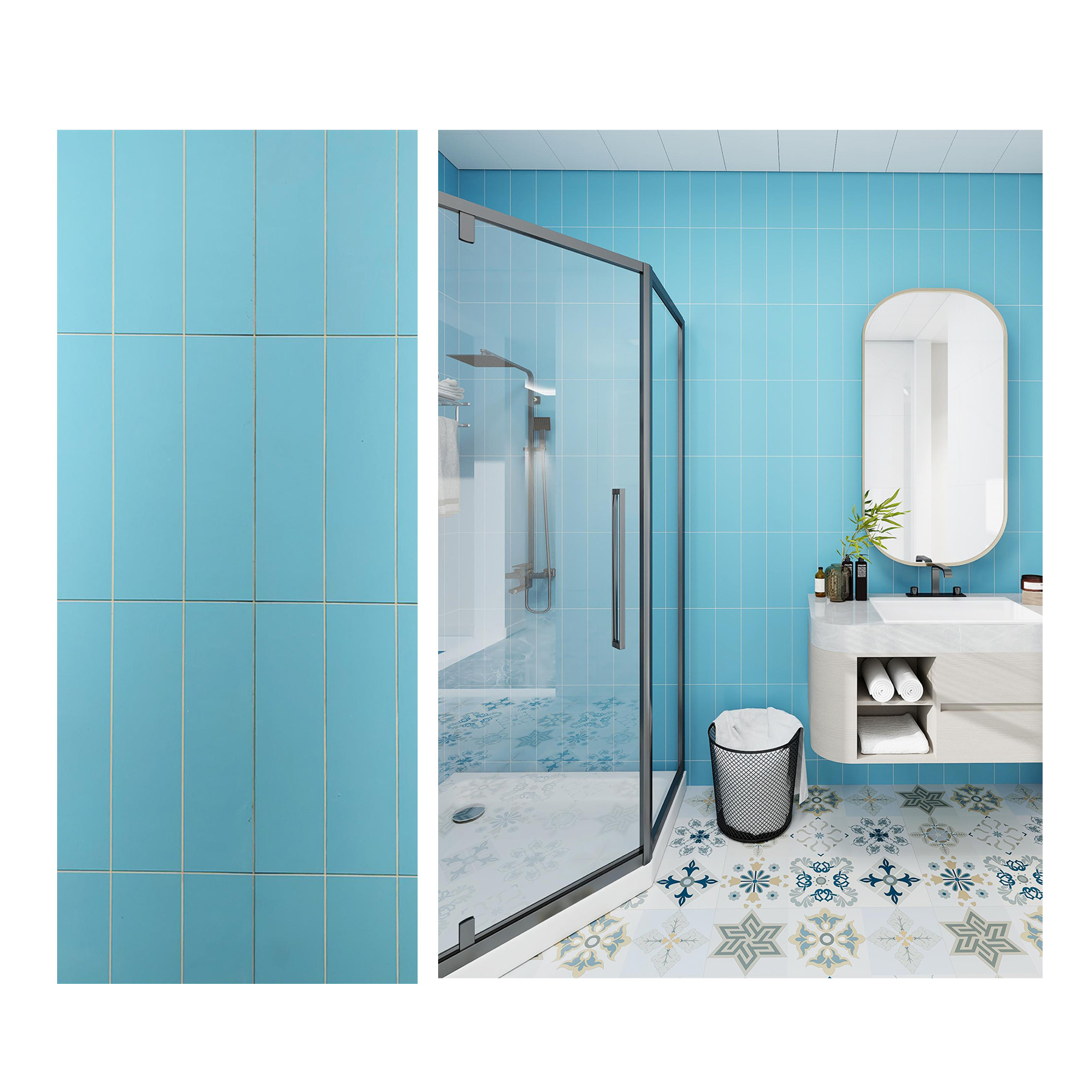 Modern Waterproof Spc Wall Panel for Bathroom Easy Install Clicking System Moisture Mold Proof Pvc Shower Wall Panel