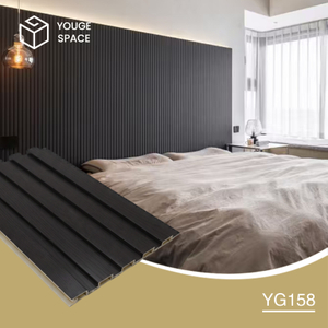 Wood Slat Panels for Wall WPC Modern Simple Wall Covering Waterproof Villa Use Slat Wall Panels