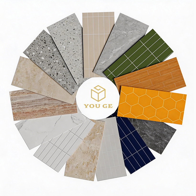 Good Quality Moisture Proof Spc Shower Wall Panels Easy to Install Cement Stone Plastic Panels Suitable for Hotel Shower Rooms