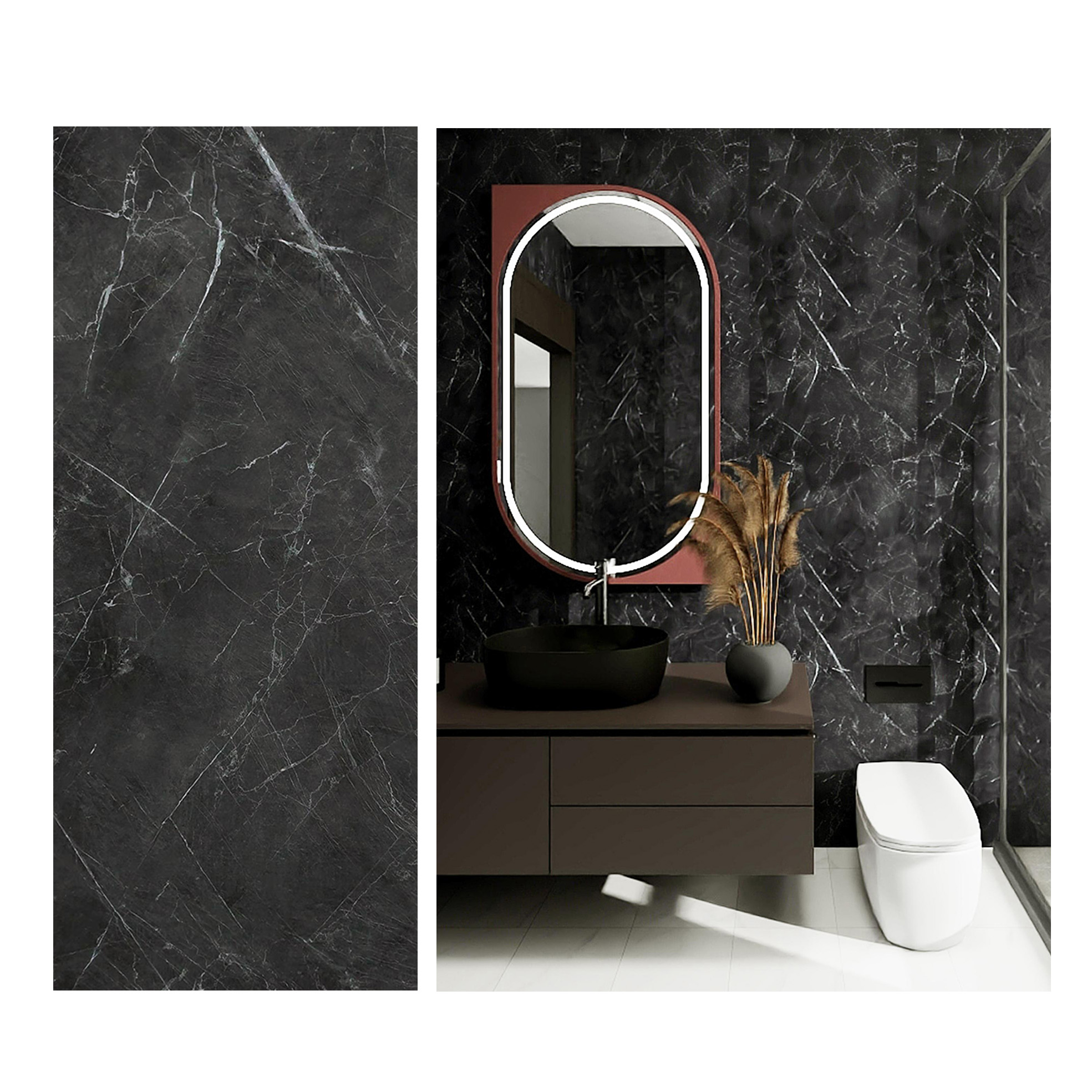 Good Quality Moisture Proof Spc Shower Wall Panels Easy to Install Cement Stone Plastic Panels Suitable for Hotel Shower Rooms