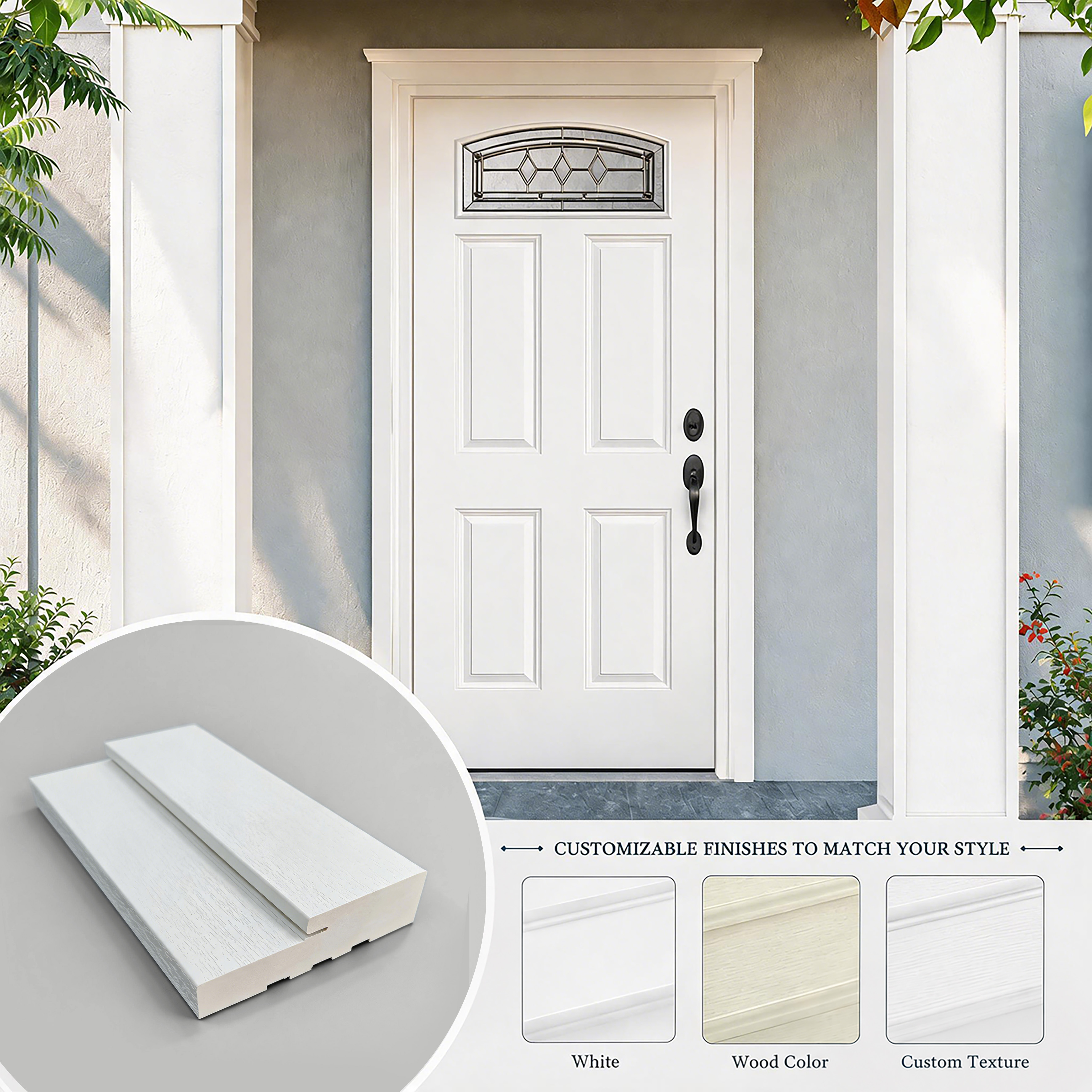 Door Jambs 5-1.4 Jamb Pvc/wpc Door Jamb Door Jamb Wrap Split Jamb Interior Doors Modern Door with Steel Jamb
